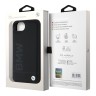 BMW для iPhone 16e чехол Signature Leather Logo imprint Metal logo Hard Black