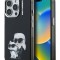 Karl Lagerfeld для iPhone 15 Pro Max чехол PC/TPU Aquarelle Karl & Choupette Black