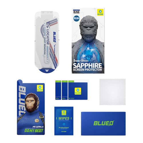 BlueO стекло для iPhone 16 Pro, SAPPHIRE Black (+installerPro)