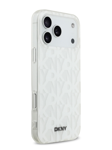 DKNY для iPhone 17 Pro Max чехол IML Double layer Grid Pattern Hard White