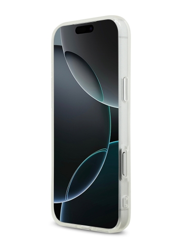 DKNY для iPhone 17 Pro Max чехол IML Double layer Grid Pattern Hard White