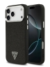 Guess для iPhone 17 Pro Max чехол Fixed Glitters Tringle metal logo Silver cam Hard Black (MagSafe)