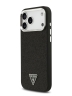 Guess для iPhone 17 Pro Max чехол Fixed Glitters Tringle metal logo Silver cam Hard Black (MagSafe)