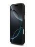 Guess для iPhone 17 Pro Max чехол Fixed Glitters Tringle metal logo Silver cam Hard Black (MagSafe)