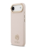 Guess для iPhone Air чехол PU Grained 4G Diamond metal logo Gold camera Hard Pink (MagSafe)