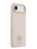 Guess для iPhone Air чехол PU Grained 4G Diamond metal logo Gold camera Hard Pink (MagSafe)