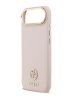 Guess для iPhone Air чехол PU Grained 4G Diamond metal logo Gold camera Hard Pink (MagSafe)