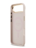 Guess для iPhone Air чехол PU Grained 4G Diamond metal logo Gold camera Hard Pink (MagSafe)