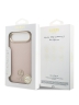 Guess для iPhone Air чехол PU Grained 4G Diamond metal logo Gold camera Hard Pink (MagSafe)