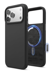 Elago для iPhone 17 Pro чехол Magnetic Silicone Black (MagSafe)