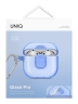 Uniq для Airpods 4 чехол Glase PRO TPU Lock case Cloudy Blue