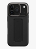 Uniq для iPhone 17 Pro чехол Heldro PRO Leatherette + FlexGrip & Camera stand Black (MagSafe)