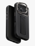 Uniq для iPhone 17 Pro чехол Heldro PRO Leatherette + FlexGrip & Camera stand Black (MagSafe)