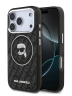 Karl Lagerfeld для iPhone 17 Pro чехол IML Karl Head on logo Metal Cam Hard Black (MagSafe)