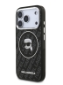 Karl Lagerfeld для iPhone 17 Pro чехол IML Karl Head on logo Metal Cam Hard Black (MagSafe)
