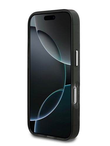 Karl Lagerfeld для iPhone 17 Pro чехол IML Karl Head on logo Metal Cam Hard Black (MagSafe)