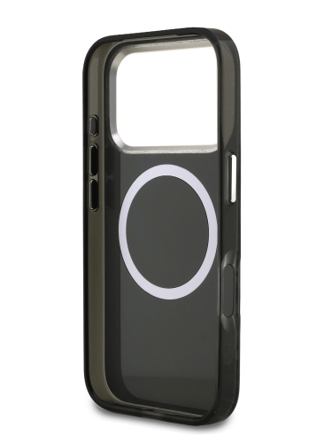 Karl Lagerfeld для iPhone 17 Pro чехол IML Karl Head on logo Metal Cam Hard Black (MagSafe)