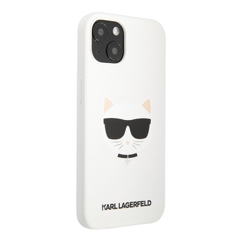 Karl Lagerfeld чехол Liquid silicone Choupette Hard для iPhone 13 mini, белый KLHCP13SSLCHWH