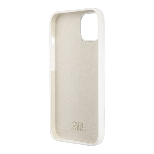 Karl Lagerfeld чехол Liquid silicone Choupette Hard для iPhone 13 mini, белый KLHCP13SSLCHWH