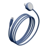 Energea Кабель FLOW Duo Watch USB-C to USB-C + Watch PD60W/480Mbps Nanoweave Blue 1.5m
