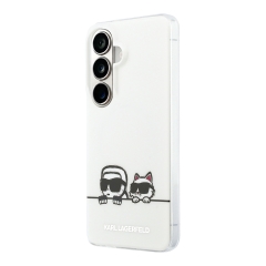 Karl Lagerfeld для Galaxy S26 чехол IML Sketch Karl &amp; Choupette On Line Hard Transparent (MagSafe)