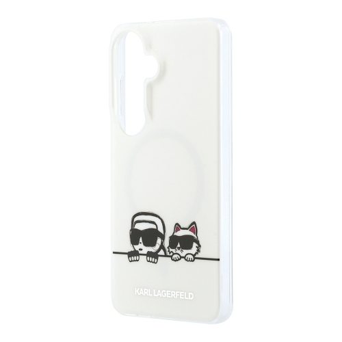 Karl Lagerfeld для Galaxy S26 чехол IML Sketch Karl & Choupette On Line Hard Transparent (MagSafe)