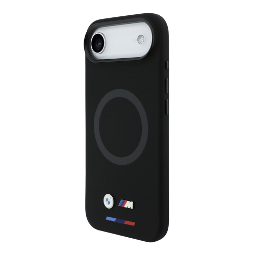 BMW для iPhone Air чехол M-series Liquid silicone Metal cam Double logo Hard Black (MagSafe)