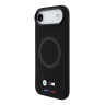 BMW для iPhone Air чехол M-series Liquid silicone Metal cam Double logo Hard Black (MagSafe)