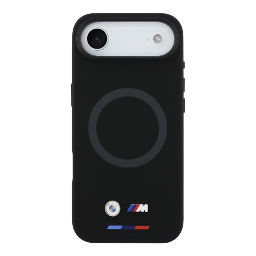 BMW для iPhone Air чехол M-series Liquid silicone Metal cam Double logo Hard Black (MagSafe)