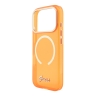 Guess для iPhone 17 Pro Max чехол IML Script Metal logo and Camera Hard Orange (MagSafe)