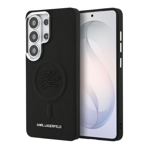 Karl Lagerfeld для Galaxy S26 Ultra чехол PU Debossed Initials Metal camera Hard Black (MagSafe)