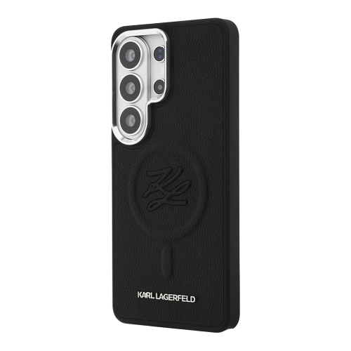 Karl Lagerfeld для Galaxy S26 Ultra чехол PU Debossed Initials Metal camera Hard Black (MagSafe)