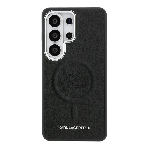 Karl Lagerfeld для Galaxy S26 Ultra чехол PU Debossed Initials Metal camera Hard Black (MagSafe)