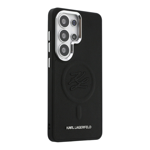 Karl Lagerfeld для Galaxy S26 Ultra чехол PU Debossed Initials Metal camera Hard Black (MagSafe)
