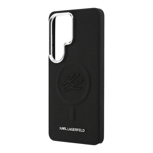 Karl Lagerfeld для Galaxy S26 Ultra чехол PU Debossed Initials Metal camera Hard Black (MagSafe)