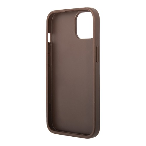 Чехол Guess 4G Big metal logo Hard для iPhone 14, коричневый