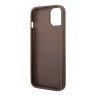 Чехол Guess 4G Big metal logo Hard для iPhone 14, коричневый
