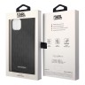 Чехол Karl Lagerfeld 3D Rubber Monogram w Metal logo Hard для iPhone 14 Plus, черный