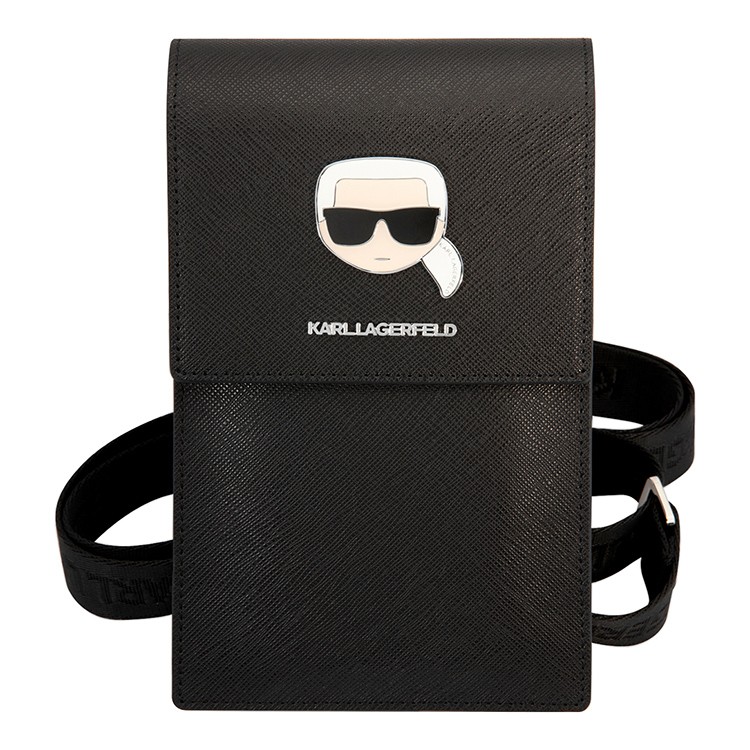 Lagerfeld Wallet Phone Bag PU Saffiano Metal Karl head 4 542