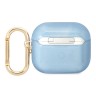 Чехол Guess Translucent Palm Tree с карабином для Airpods 3 (2021), голубой