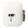 Чехол Lagerfeld Silicone case with ring NFT 3D Karl для Airpods 1/2, белый