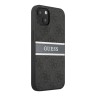 Чехол Guess 4G Stripe printed logo Hard для iPhone 14 Plus, серый