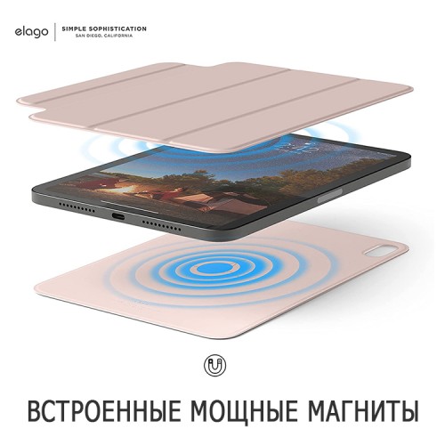 Чехол Elago Magnetic Folio для iPad Mini 7 (2024) / 6 (2021), розовый