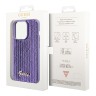 Guess для iPhone 15 Pro чехол Sequins Script metal logo Hard Purple