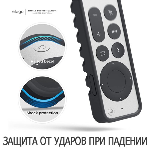 Elago для пульта Apple TV 2021/22 чехол R3 Protective case Black