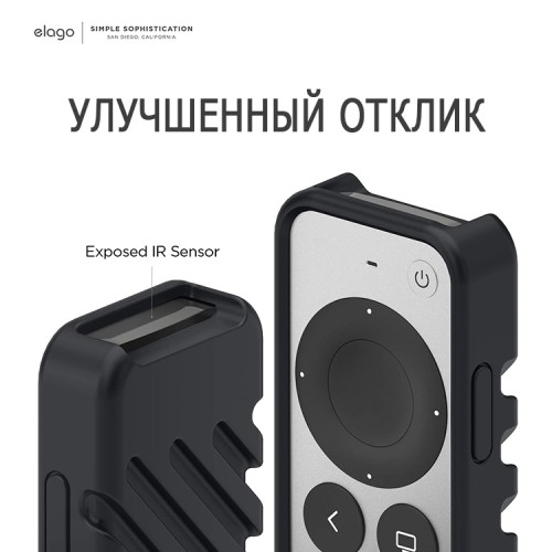 Elago для пульта Apple TV 2021/22 чехол R3 Protective case Black