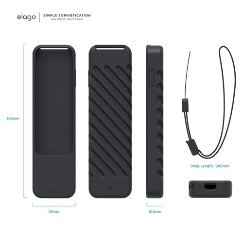 Elago для пульта Apple TV 2021/22 чехол R3 Protective case Black