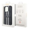 Guess для iPhone 15 Pro чехол PU 4G Stripes Hard Black (MagSafe)