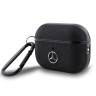 Mercedes для Airpods Pro 2 чехол Genuine leather Stars Metal logo Black