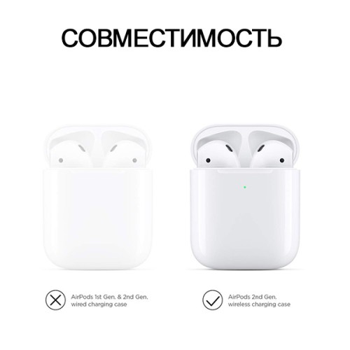 Чехол Elago Silicone case для AirPods 2 wireless, белый